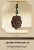Artisan Hand-Carved Incense Amulet | Natural Aromatherapy Zen Car Charm & Tassel